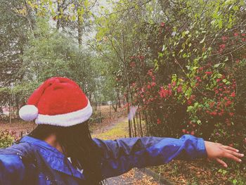 Close-up of man with umbrella