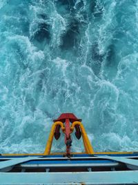 Man in boat on sea