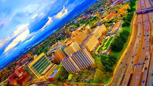 Aerial view of cityscape