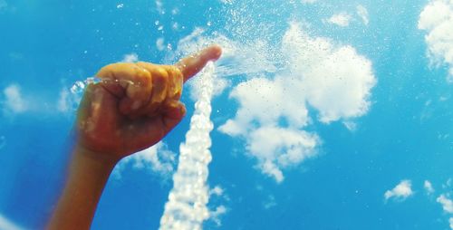 People swimming in sea