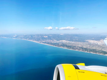 Aerial view of sea against sky