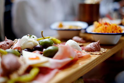 Close-up of appetizers