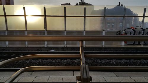 Railroad tracks against sky
