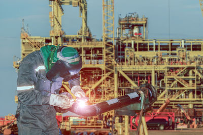 Man working at construction site