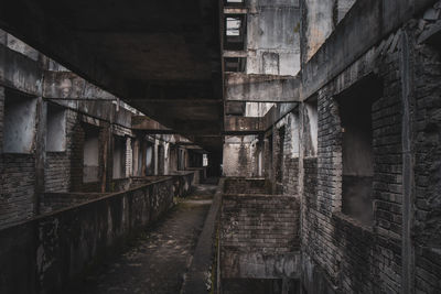 Interior of abandoned building