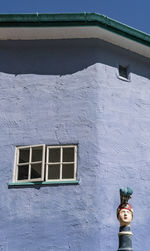 Low angle view of window of building