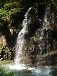 Scenic view of waterfall