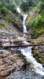 River flowing through rocks