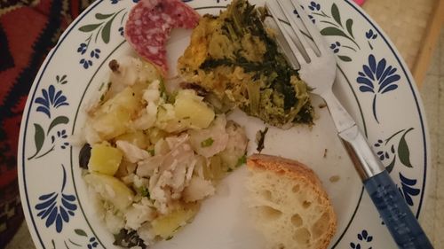 Close-up of served food