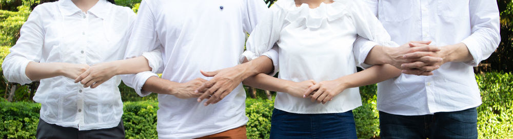 Group of people in hands