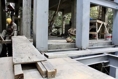 Men working at construction site