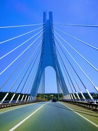 Bridge over road against sky