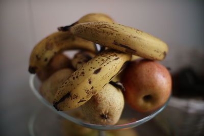 Close-up of fruits in bowl on table