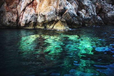 Rock formations in sea