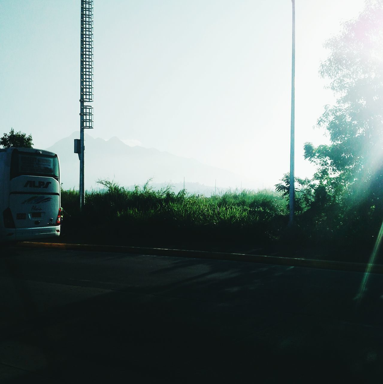 VIEW OF STREET AGAINST CLEAR SKY