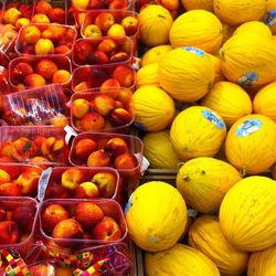 Full frame shot of fruits in market