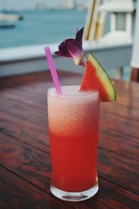 Close-up of drink on table