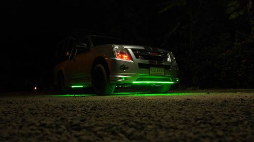 Cars on road at night