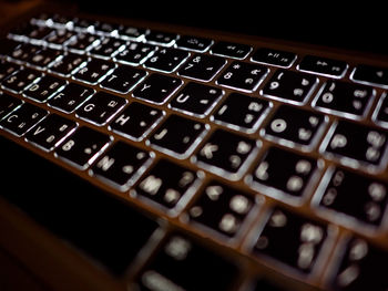 Close-up of computer keyboard