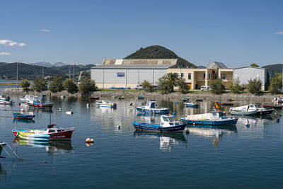 Boats in sea