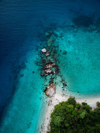 High angle view of beach