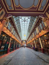 Interior of illuminated city