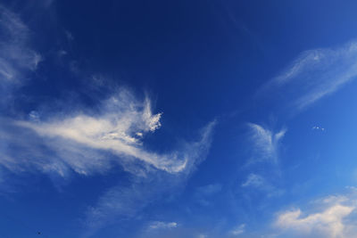Low angle view of clouds in sky