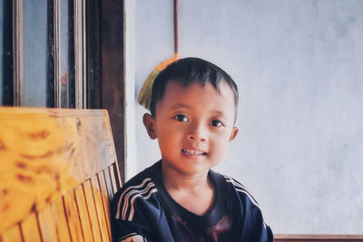 Portrait of boy smiling