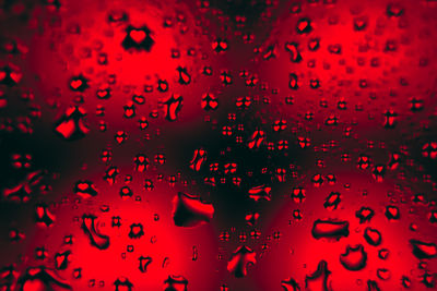 Full frame shot of wet glass window