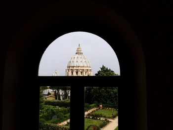 St peter basilica seen from arch window