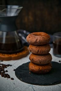 Close-up of cookies on table