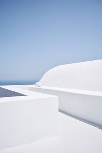 White building against clear blue sky