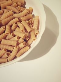 Close-up of pasta in plate on table