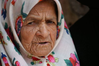 Close-up portrait of woman