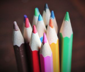 Close-up of multi colored pencils