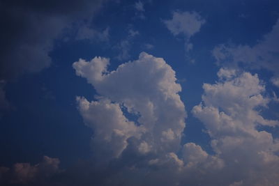 Low angle view of clouds in sky