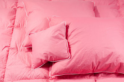Close-up of pink blanket