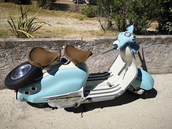 High angle view of a horse cart