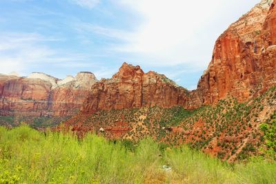 View of rock formations