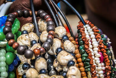 Close-up of human hand for sale