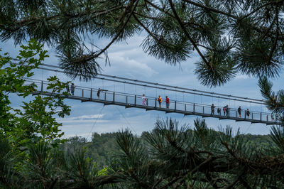 The 458 meter long suspension bridge titan-rt at rappbode dam, harzen