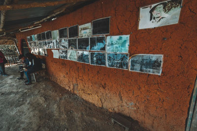 Graffiti on wall of abandoned building