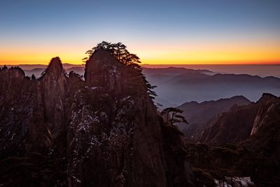 Scenic view of landscape during sunset