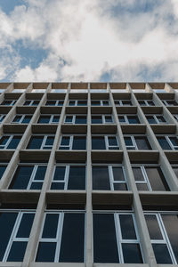 Low angle view of modern building against sky