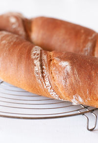 Close-up of bread in plate