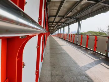 Empty railroad station platform