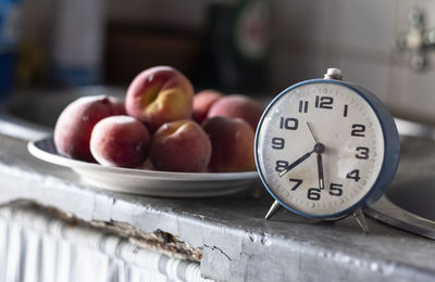 Close-up of apples on table