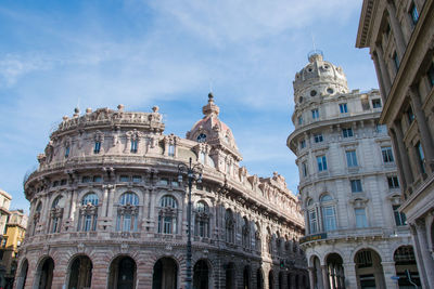 Low angle view of historic building against sky