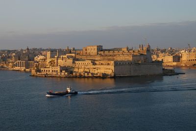 Bayside scape of valletta, malta