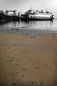 View of boats in sea